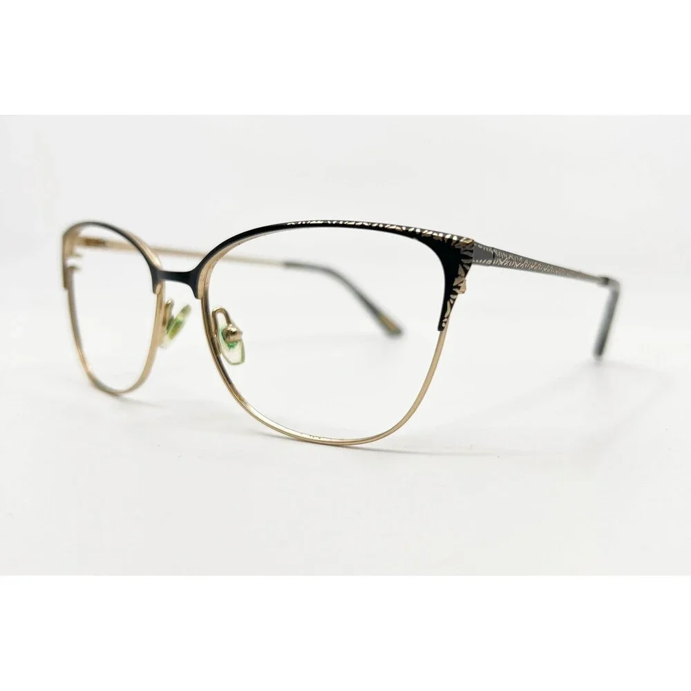 XOXO Quincy Eyeglasses Womens Black Gold Cat Eye 52-15-135 42022